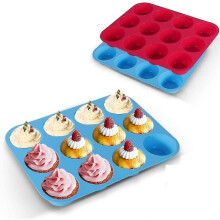 Silicone Muffins Tray, 2 Pack Muffin Pan 12 Cup Large, Non-Stick Cupcake Tin