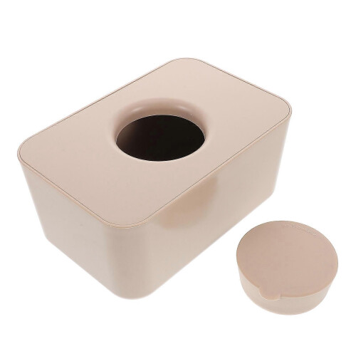 White Tissue Box Cover Modern Desktop Tissue Storage Box Rectangular Silicone Seal Design 1Set 1