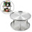 Stainless Steel 2-layer Rotating Seasoning Bottle Kitchen Storage Rack Organizer 2