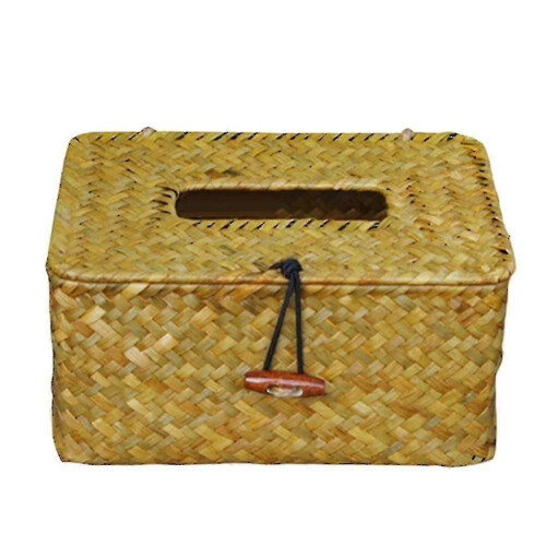Handarbeit Stroh gewebt Tissue Box Serviettenhalter Organizer Home Decor