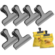 6pcs Chip Bag Clips, Stainless Steel Heavy Duty Chip Clips For Bag, Great For Air Tight Seal Grip On