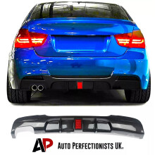 For BMW 3 Series E90 E91 M Sport Rear Valance Diffuser Splitter W/ LED