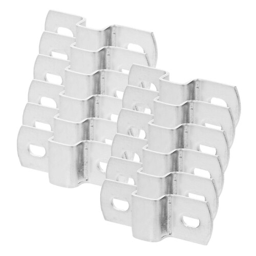 Wall Mount Pipe Bracket U-Shaped Pipe Clamp Preventing Twist Staircase Railings 12Pcs 2