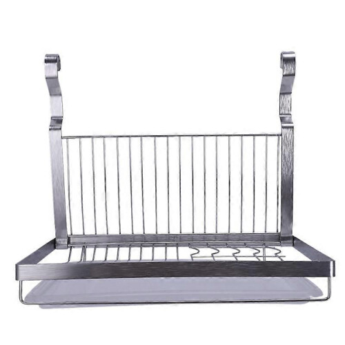 Stainless Steel Folding Hanging Dish Rack Draining Bowl Rack Plates