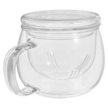 Glass Tea Mug Tea Filtering Cup Tea Brewing Cup Thick Glass Cup Tea Making Cup for Home Office