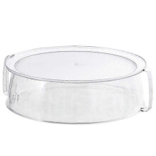 Tall Microwave Glass Plate Cover Splatter Guard Lid With Handle For Cooking Bacon Steaming Vegetables