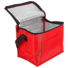 Large Capacity Picnic Bag For Men Women Rectangular Red 21.00X17.00X14.00cm Insulated 1Pack