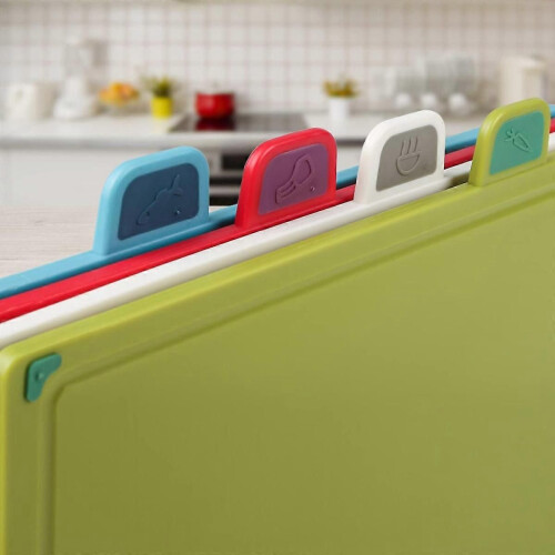 Plastic cutting boards, multi-colored, 4-piece 2