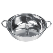 Stainless Steel Hot Pot Double Flavor Separation Household Hot Pot Basin Suitable for Induction Cooker
