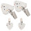 Decorative Tablecloth Weights Compact Clips For Parties Heart Shaped Metal 4Pcs 3