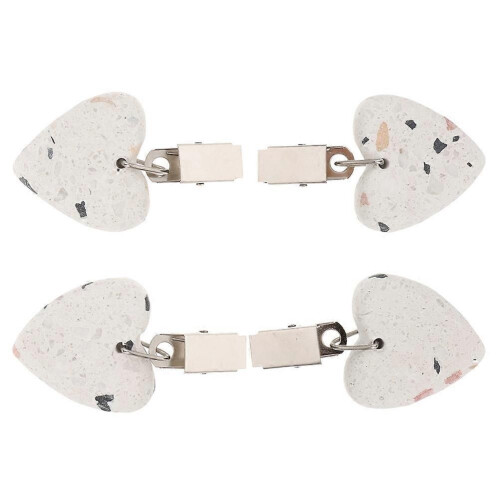 Decorative Tablecloth Weights Compact Clips For Parties Heart Shaped Metal 4Pcs