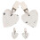 Decorative Tablecloth Weights Compact Clips For Parties Heart Shaped Metal 4Pcs 2