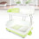 Double Tier Dish Drying Rack with Rotatable Drainer Tray (Green) 3