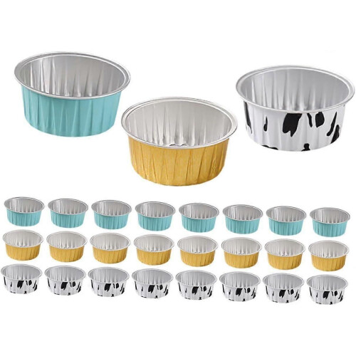 30pcs Cake Cups Mini Baking Cups Cake Wrappers Pudding Containers Mini Muffin Cup Cakes Foil Cupcake