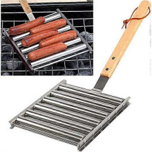 Hiilen ruostumattomasta teräksestä valmistettu hot dog rullateline -höyrystin, jossa erittäin pitkä
