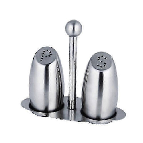 Juego de botellas de condimentos de acero inoxidable con marco