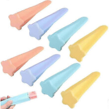 Moldes de silicona para paletas de hielo, 8 piezas, con forma de estrella, con tapa adjunta, reutilizables.