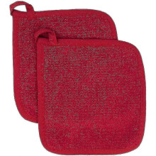 100% Cotton Terry Pot Holders For Red-m.2937 Kitchen, 2-pack, 8.5"x8.25"