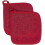 100% Cotton Terry Pot Holders For Red-m.2937 Kitchen, 2-pack, 8.5"x8.25" 1