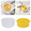 Mini Egg Yolk Separator NonToxic Durable Egg White Filter Divider Kitchen Tool for Home Bakery(Yellow 3