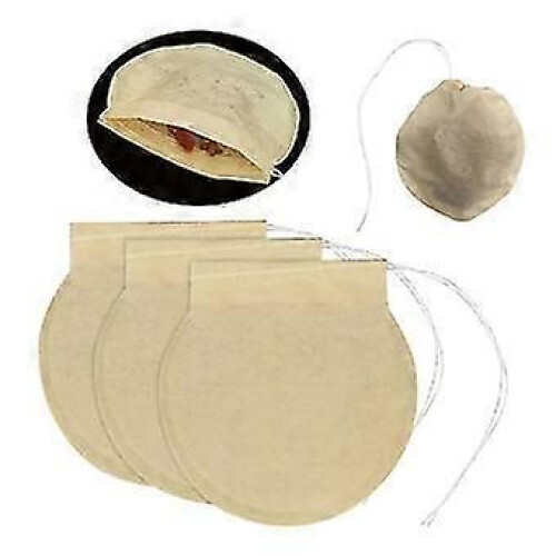 200pcs Round Home Multifunctional Coffee Filter Bag Tea With Drawstring Hot Brew 1