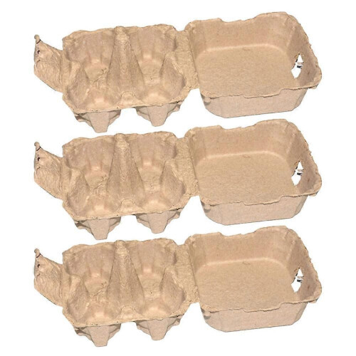 Large Egg Container Paper Pulp Eggs Storage Kitchen Organization Multi-Grid Design 3.93.92.8in 3Pcs 1