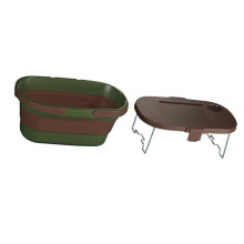 Green Coffee Foldable Picnic Basket Car Care Basket