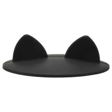 6 tapas de silicona antipolvo con forma de orejas de gato para tazas de vidrio, para té y café.