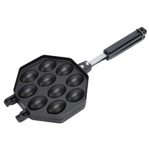 10 Hole Double Sided Takoyaki Maker Baking Pan for Kitchen Camping Home 2