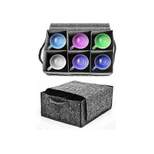 Portavasos de fieltro para camping, portavasos para copas de vino, accesorio para camping, portavasos