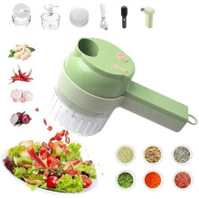 Electric Electric Food Chopper Green Garlic Masher, 4 In 1 Multifunctional Handheld