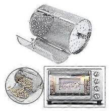 Evenly Roaster Drum Oven Cage Oven Basket 10inch Heating for BBQ Kitchen