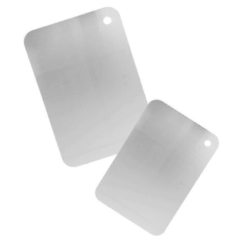 Lot de 2 planches à découper en acier inoxydable, robustes et épaisses 2