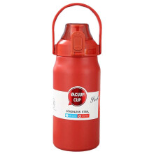 Grande bouteille d'eau isotherme en acier inoxydable 316 rouge de 1 L, bouilloire de sport portative