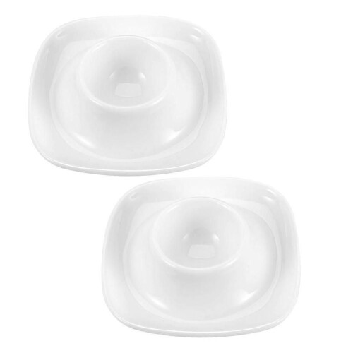 Egg Holder for Boiled Eggs White Color Practical for Home Easy to Clean 2Set 1