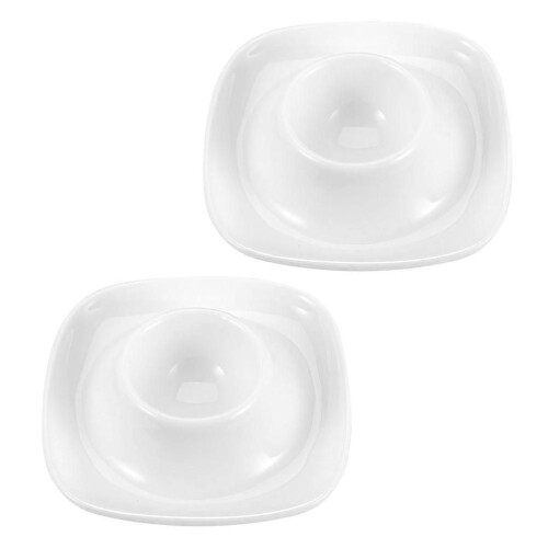 Egg Holder for Boiled Eggs White Color Practical for Home Easy to Clean 2Set