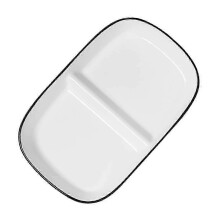 Assiette à dîner divisée, moderne, assiette à portions, rectangulaire pour adulte