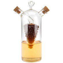 Botellas dispensadoras de aceite y vinagre 2 en 1 Wrap life con corcho, vidrio soplado a mano