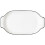 Ceramic Serving Plate Double Handle Formal Dinner Deep Pie Pan Bright Color Stackable 1Pcs 1
