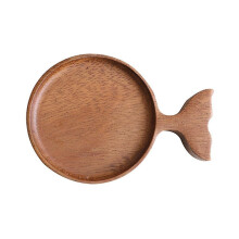 Plat à sauce de poisson en bois, joli plat d'assaisonnement en forme de poisson, assiettes d'apéritif