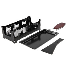 Kannettava NOn Stick Cheese Raclette Rotaster-uunipeltiliesi Wodd Handle -grillityökalulla