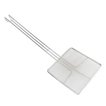 Colino quadrato in acciaio inox, mestolo per cucinare, friggere, utensili da cucina, colino a rete per