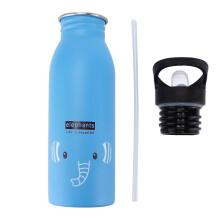 Bouteille d'eau de sport en acier inoxydable 500 ml, jolie bouteille isotherme avec goulot aspirant