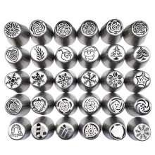 Lot de 30 douilles à pâtisserie en acier inoxydable pour sapin de Noël, outils de décoration de gâteaux