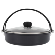 Casserole de cuisine 20,8 cm avec couvercle et poignée, marmite à soupe antiadhésive universelle pour
