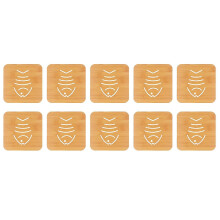 Lot de 10 sets de table creux imitation bambou, isolants, anti-brûlures, accessoires de cuisine