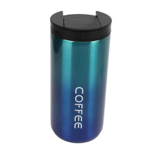 Tasse à café isotherme en acier inoxydable, grande capacité, dégradé de couleurs, antidérapante, bouteille