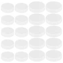 20Pcs Plastic Storage Caps Lids Ribbed for 70mm/86mm Standard Regular Mouth Jar Bottle js