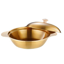 Stainless Steel Pan With Lid Guests Seafood Pot 9.17.13.9in Natural Appearance 1Set
