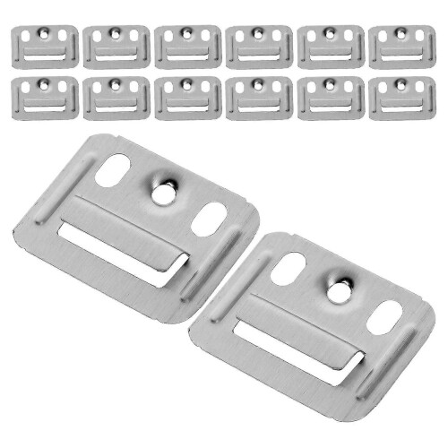 Hebilla para panel de pared de muebles, reemplazo de hebilla para el hogar, acero inoxidable rectangular, 2